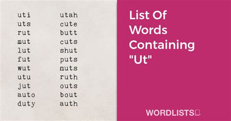 Words containing uttowe .